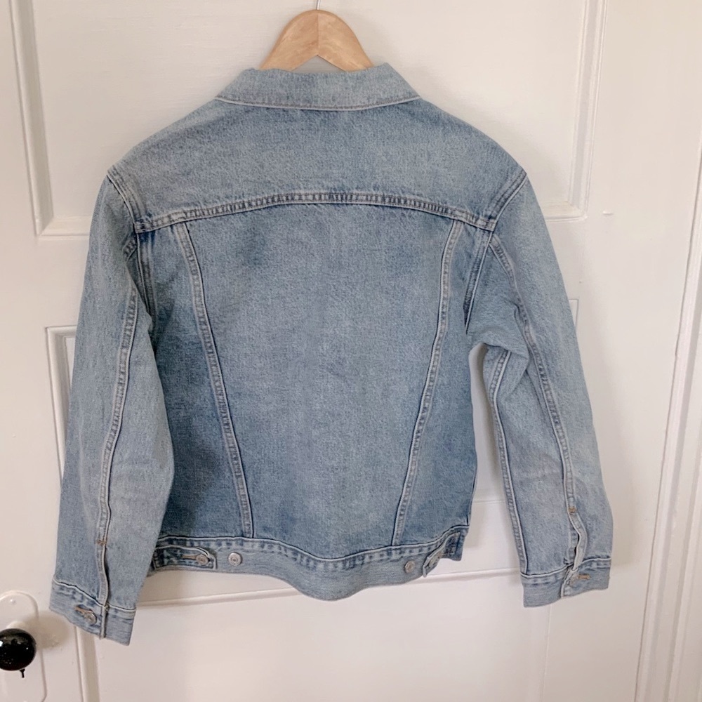 LEVI’S Ex-Boyfriend Denim Trucker Jacket Sz S - Picture 3 of 6